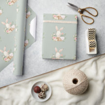 Papel de envolvimiento de Baby Shower verde lindo