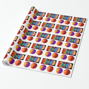 Regalo Papel de envolvimiento de baloncesto de arte pop