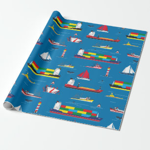 Regalo Papel de envolvimiento de barcos