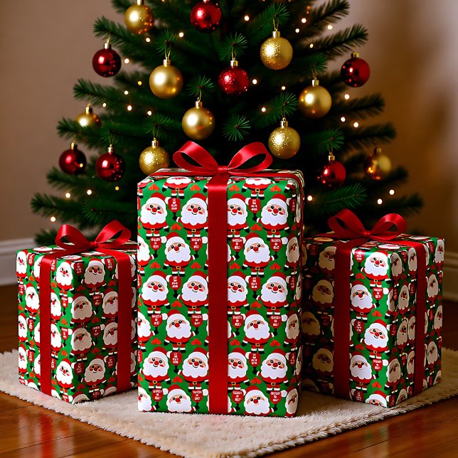 Regalo Papel de envolvimiento de bolas (Pickleball Santa Wrapping Paper)