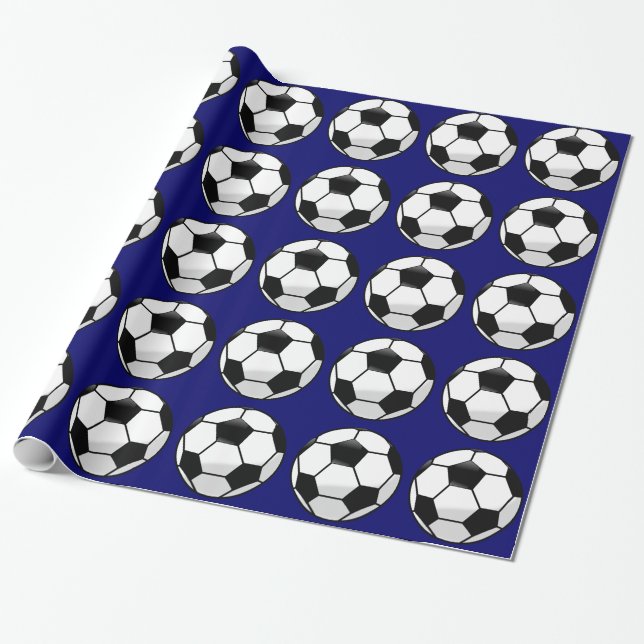 Regalo Papel de envolvimiento de bolas de fútbol (Desenrollado)