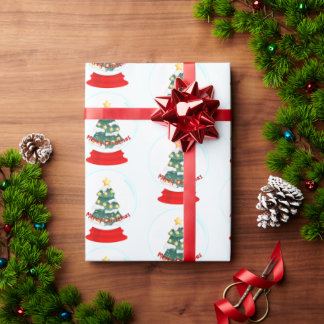 Regalo Papel de envolvimiento de bolas de nieve para navi