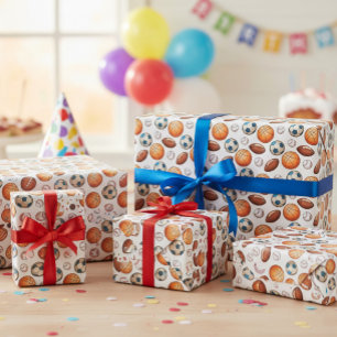Regalo Papel de envolvimiento de bolas deportivas - Balon