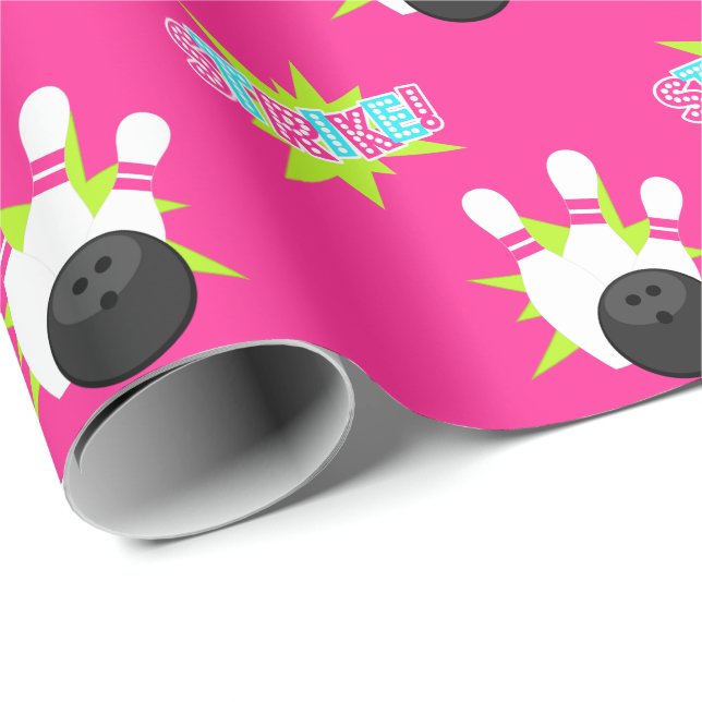 Regalo Papel de envolvimiento de bolas rosadas Neon (Esquina del rollo)