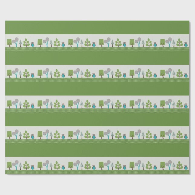 Regalo Papel de envolvimiento de bosques (Superficie plana)