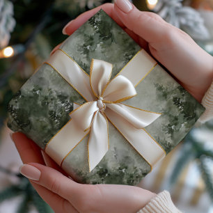 Regalo Papel de envolvimiento de bosques de color de agua