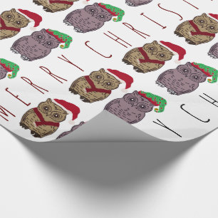 Regalo Papel de envolvimiento de búho y lechuza