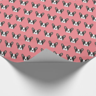Regalo Papel de envolvimiento de Bulldog negro y blanco f