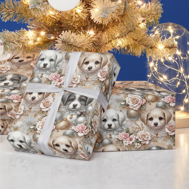 Regalo Papel de envolvimiento de cachorros para navidades (Vacaciones)