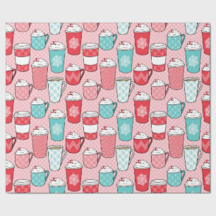 Regalo Papel de envolvimiento de café tardío en inviern