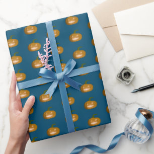 Regalo Papel de envolvimiento de calabaza tallada