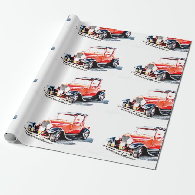 Regalo Papel de envolvimiento de camiones calientes (Desenrollado)