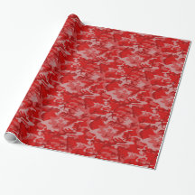 Papel de envolvimiento de camo rojo