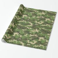 Papel de envolvimiento de camuflaje verde 2 camo