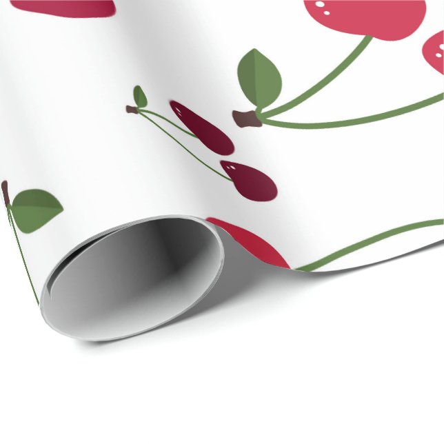 Regalo Papel de envolvimiento de cereza de corte (Esquina del rollo)