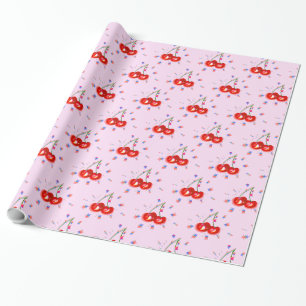 Regalo Papel de envolvimiento de cerezas pop