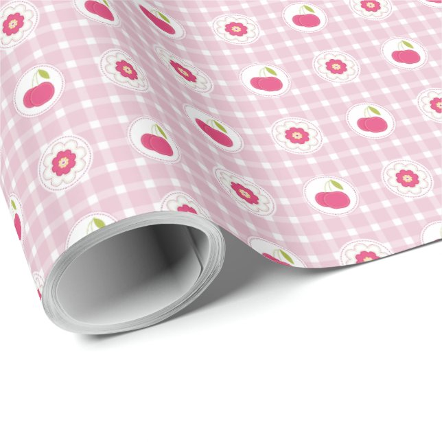 Regalo Papel de envolvimiento de cerezo picnic (Esquina del rollo)