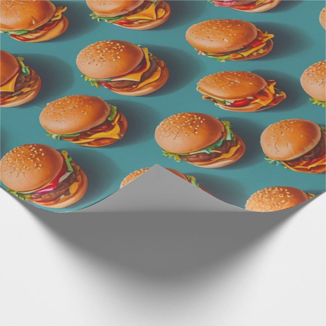 Regalo Papel de envolvimiento de Cheeseburger (Esquina)
