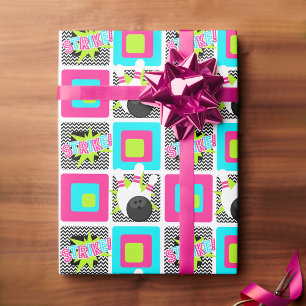 Regalo Papel de envolvimiento de Chevron con bolas de Neo
