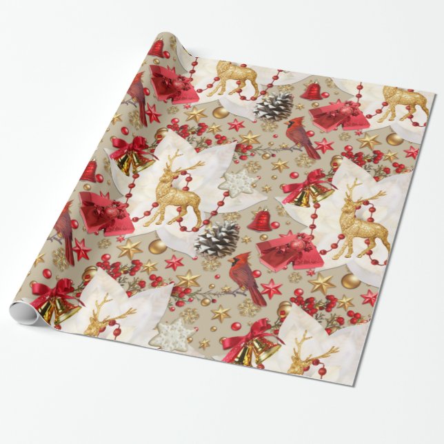 Regalo Papel de envolvimiento de chispas para navidades (Desenrollado)