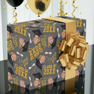 Regalo Papel de envolvimiento de cierre de foto de cara d
