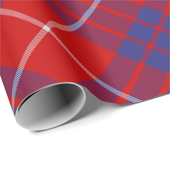 Regalo Papel de envolvimiento de Clan Hamilton Red Tartan (Esquina del rollo)