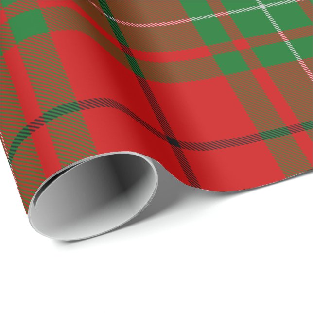 Regalo Papel de envolvimiento de clan MacAulay Tartan (Esquina del rollo)