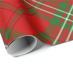 Regalo Papel de envolvimiento de Clan Scott Red Tartan