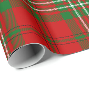 Regalo Papel de envolvimiento de Clan Scott Red Tartan