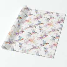 Papel de envolvimiento de colibrí colorido