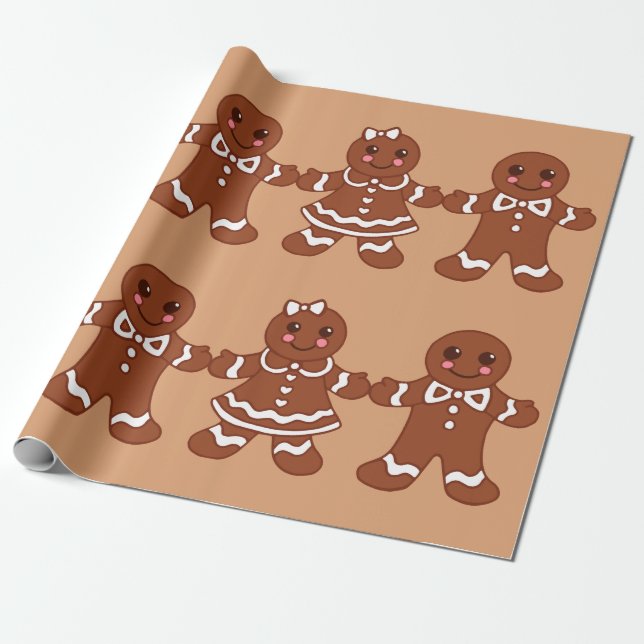 Regalo Papel de envolvimiento de cookies para navidades (Desenrollado)