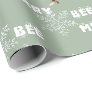Regalo Papel de envolvimiento de copas de nieve de Bee Me