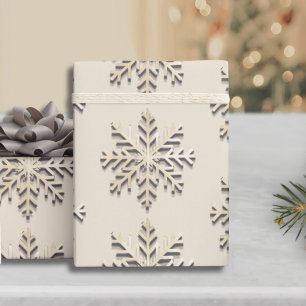 Regalo Papel de envolvimiento de copos de nieve con patro