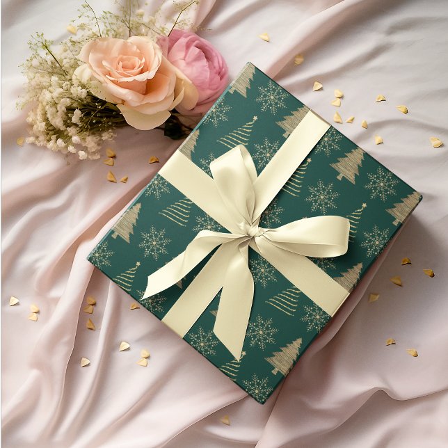 Regalo Papel de envolvimiento de copos de nieve del árbol (Subido por el creador)