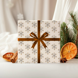 Regalo Papel de envolvimiento de copos de nieve para navi