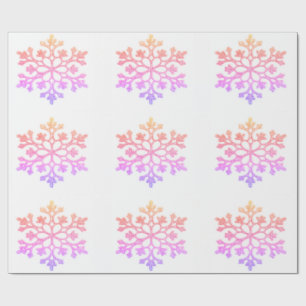 Regalo Papel de envolvimiento de copos de nieve Pastel