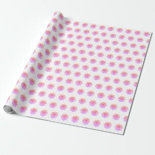 Regalo Papel de envolvimiento de copos de nieve rosa