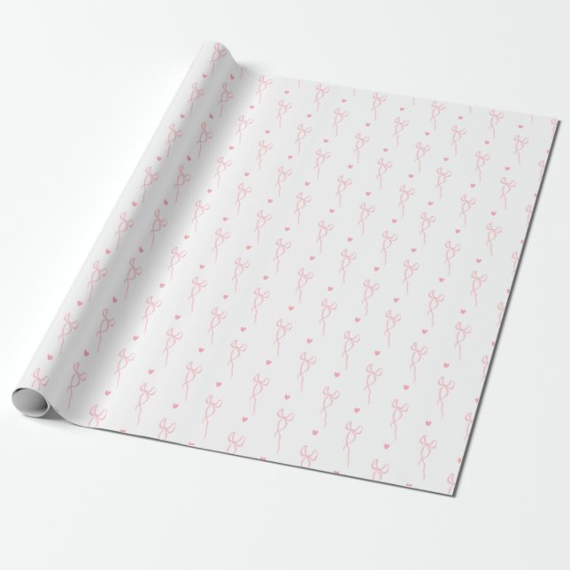 Regalo Papel de envolvimiento de coqueta rosa (Desenrollado)