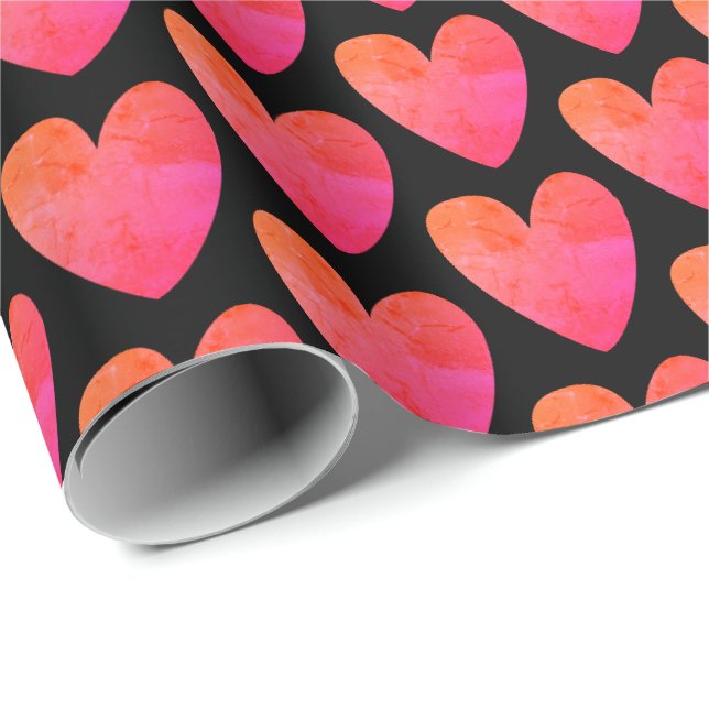 Regalo Papel de envolvimiento de corazones de amor (Esquina del rollo)