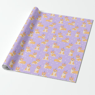 Regalo Papel de envolvimiento de Corgi Cute