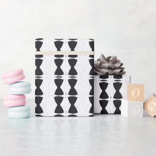 Regalo Papel de envolvimiento de correa vertical negro pa