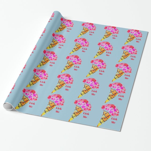 Regalo Papel de envolvimiento de crema de hielo (Desenrollado)
