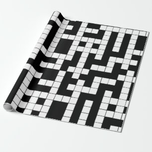 Regalo Papel de envolvimiento de cruz en blanco y negro