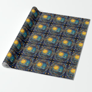 Regalo Papel de envolvimiento de cuerpos celestes