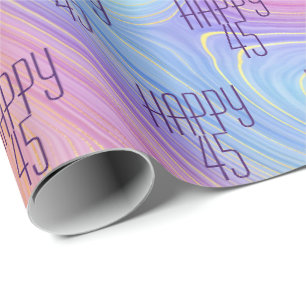 Regalo Papel de envolvimiento de cumpleaños 45ª Swirl Pas