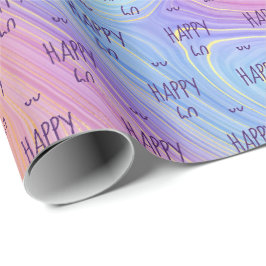 Regalo Papel de envolvimiento de cumpleaños 60 de Swirl P