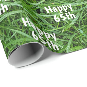 Regalo Papel de envolvimiento de cumpleaños 65 de Green G