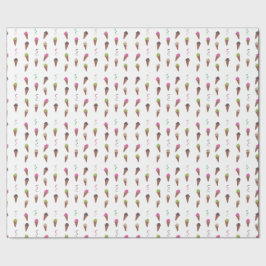 Regalo Papel de envolvimiento de cumpleaños de crema de h