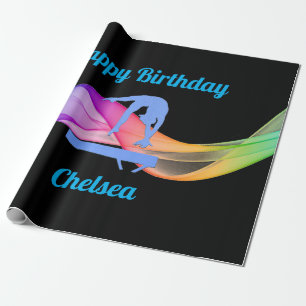 Regalo Papel de envolvimiento de cumpleaños de gimnasia