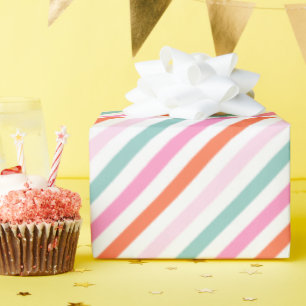 Regalo Papel de envolvimiento de cumpleaños de Girly colo